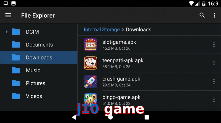 Main screen of J10 Game gameapk page for PK players